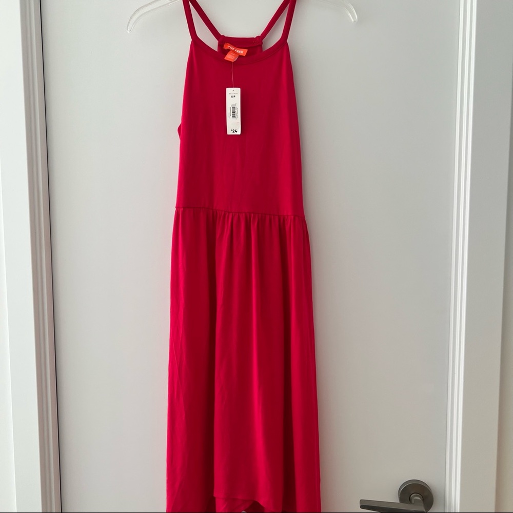 💕 Joe Fresh cotton spaghetti strap long dress in pink NWT